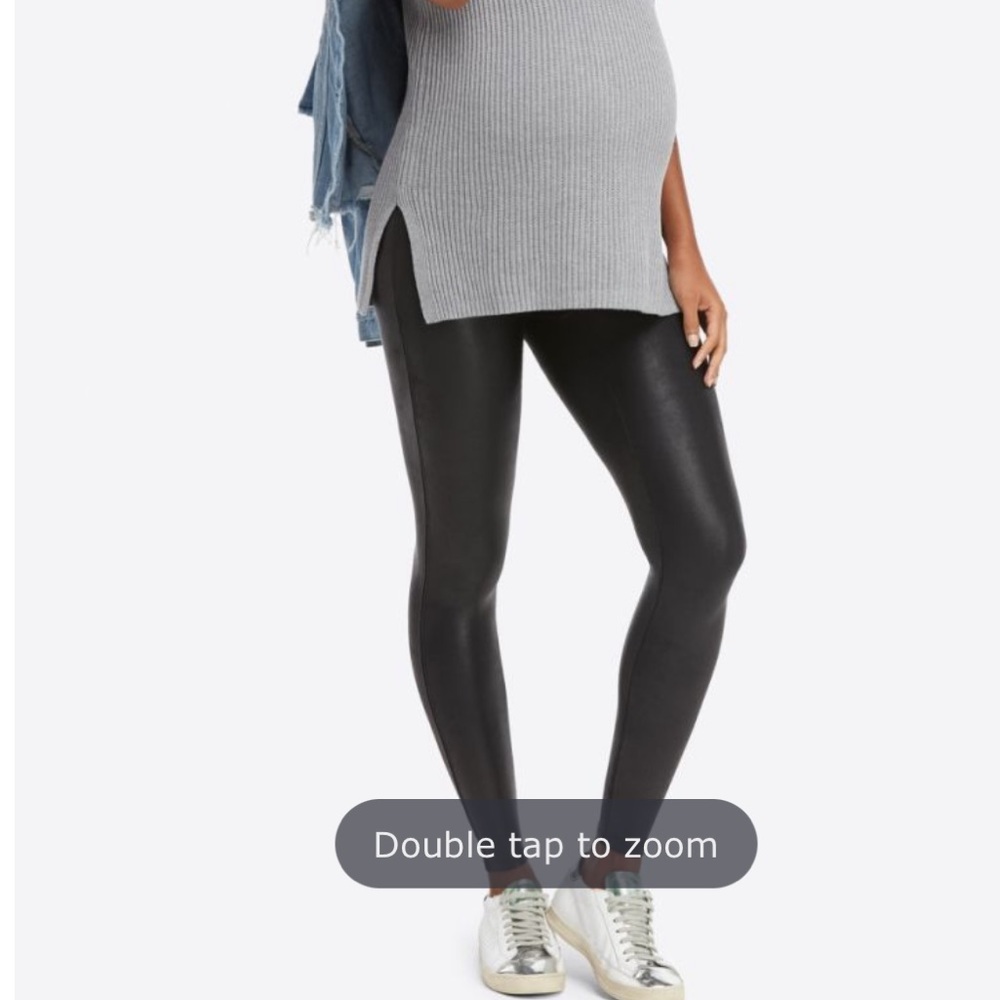 Spanx Maternity Faux Leather Leggings